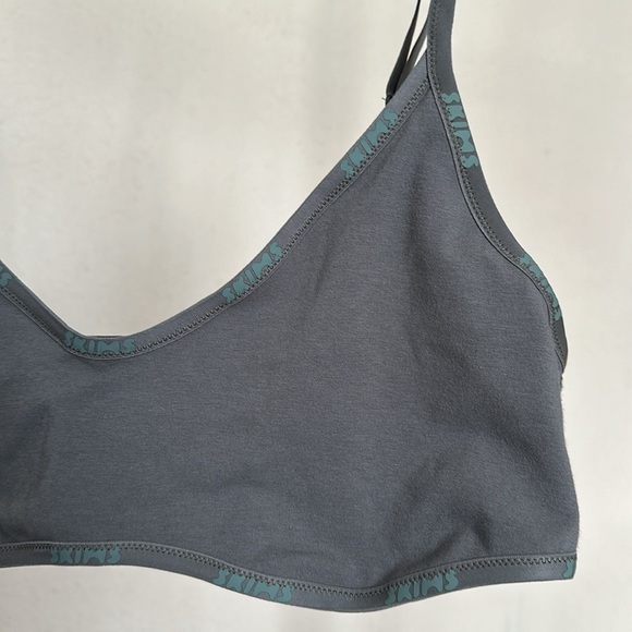 SKIMS Juniper Cotton Logo Scoop Neck Bralette Size 3X - Picture 3 of 6